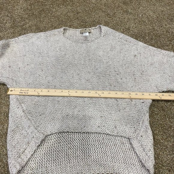 Berretti Woman's Oversize Drape Sweater Grey Shimmer One Size Italy 10% Wool - Picture 10 of 10